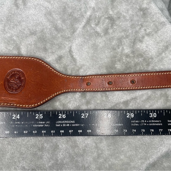 Vintage Michel Clo Cuoio Arte Firenze 1952 Belt Brown Black Wide Leather main image 5
